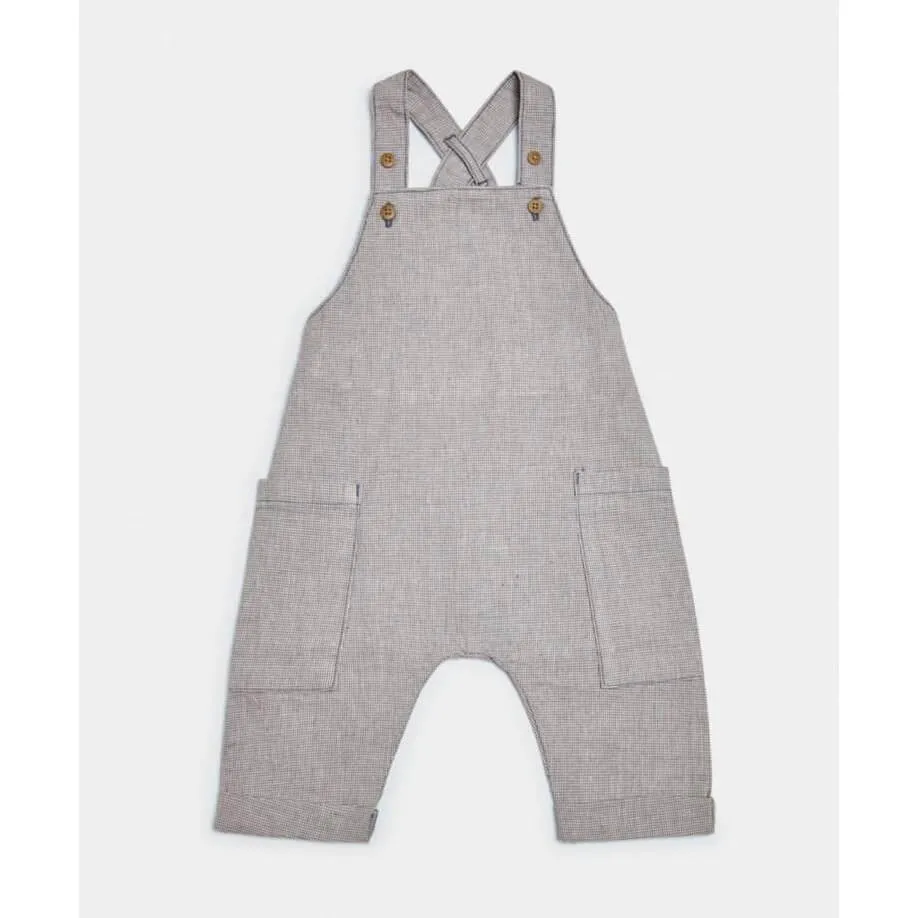 Mamas and Papas Woven Dungarees & T-Shirt - 2 Piece Set