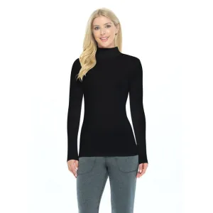 M&M SCRUBS Women's Long Sleeve Turtle-Neck T-Shirt Under Scrub (Black, X-Small)