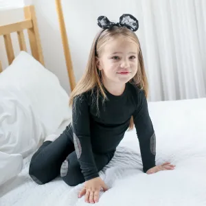 Maple Patch Black Long Sleeve Pajama