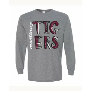 Martinez Tigers - Splatter Long Sleeve T-Shirt