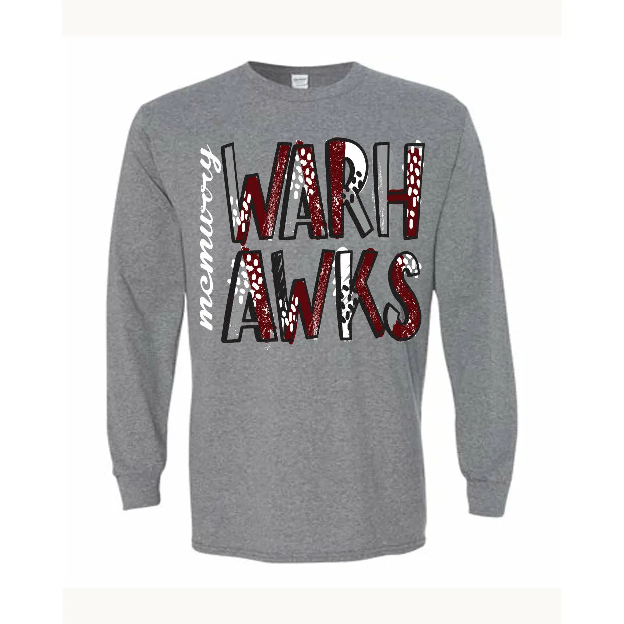 McMurry University War Hawks - Splatter Long Sleeve T-Shirt