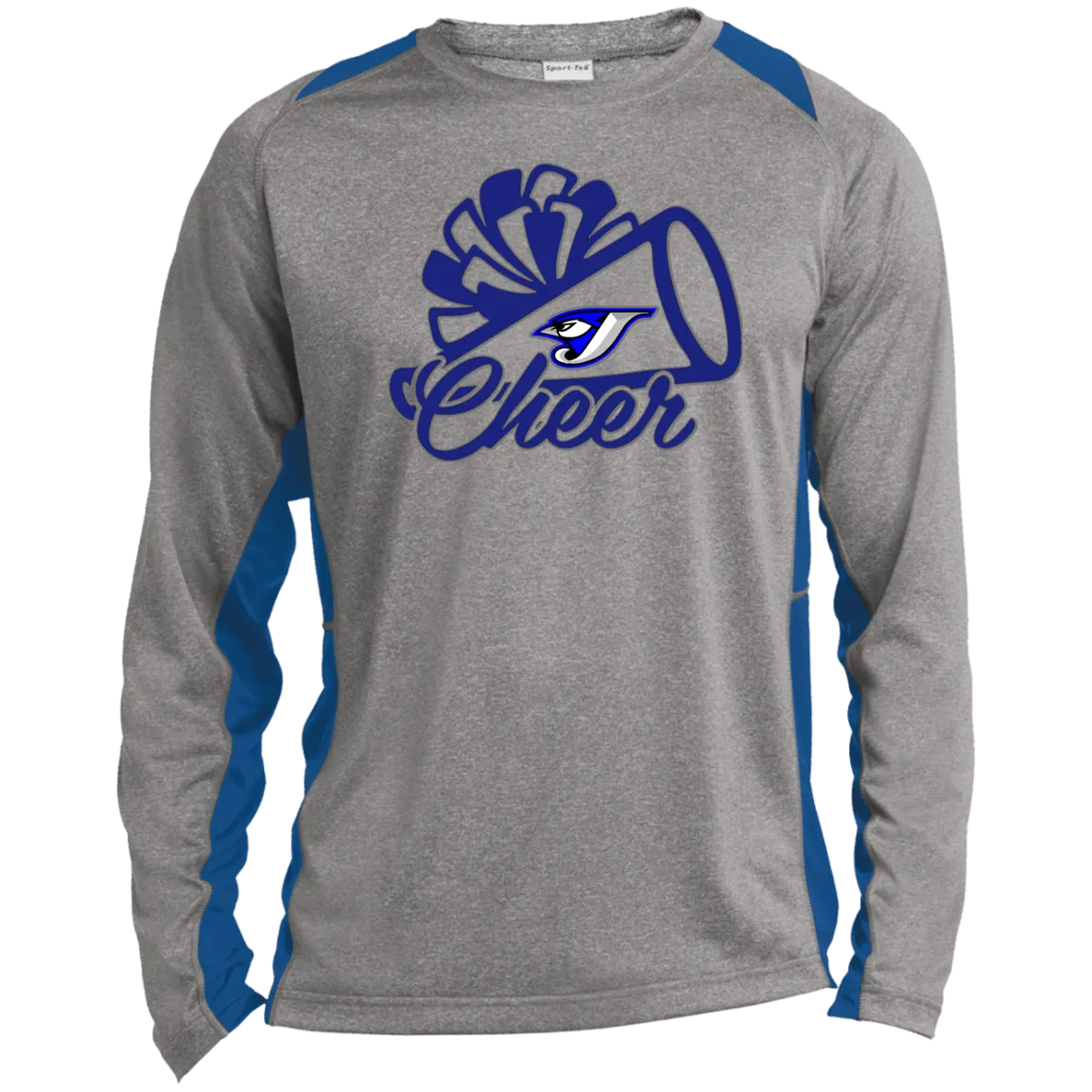 Mega Cheer ST361LS Long Sleeve Heather Colorblock Performance Tee