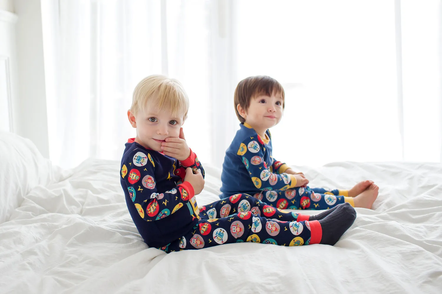 Mega Robot Blue Long Sleeve Pajama