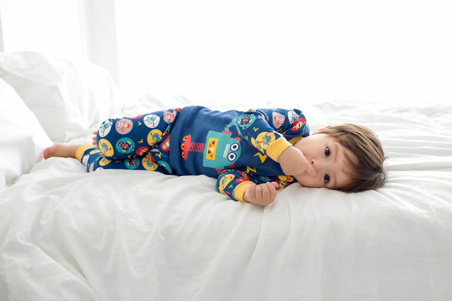 Mega Robot Blue Long Sleeve Pajama