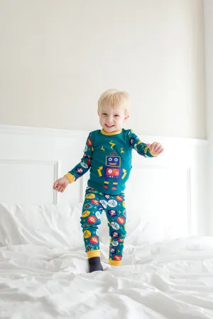 Mega Robot Green Long Sleeve Pajama