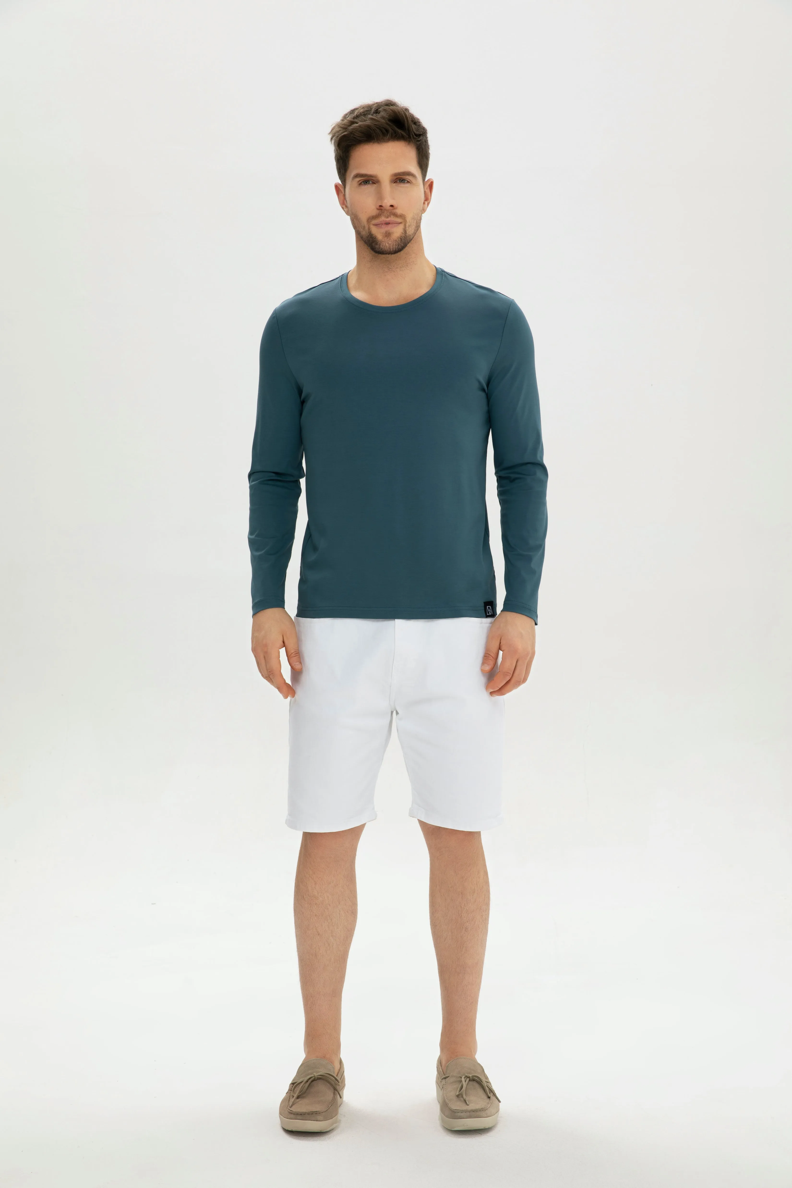 Men Crew-Neck Cotton Long Sleeves