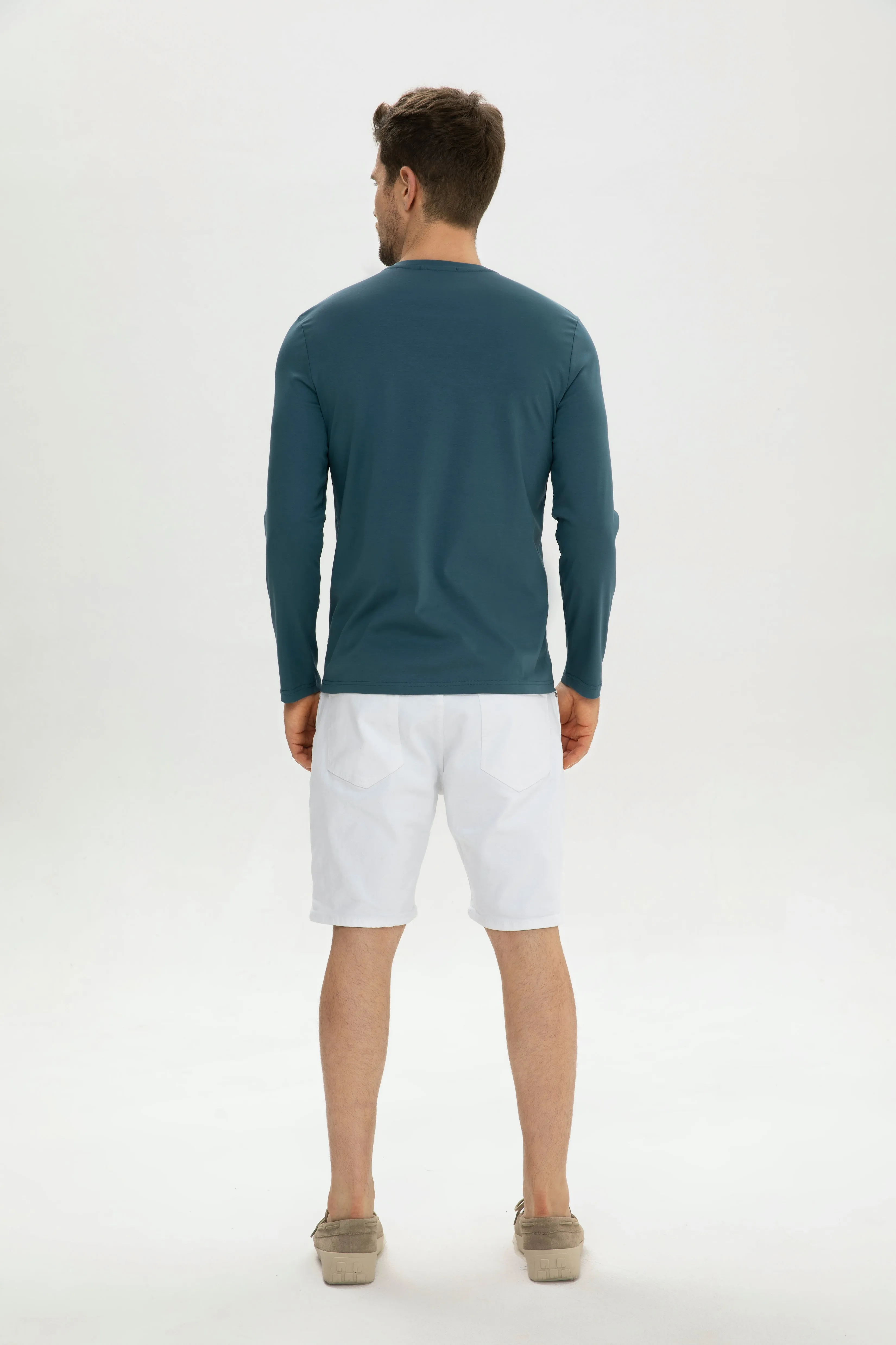 Men Crew-Neck Cotton Long Sleeves