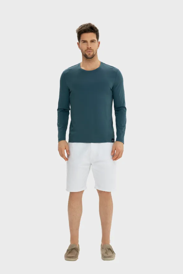 Men Crew-Neck Cotton Long Sleeves