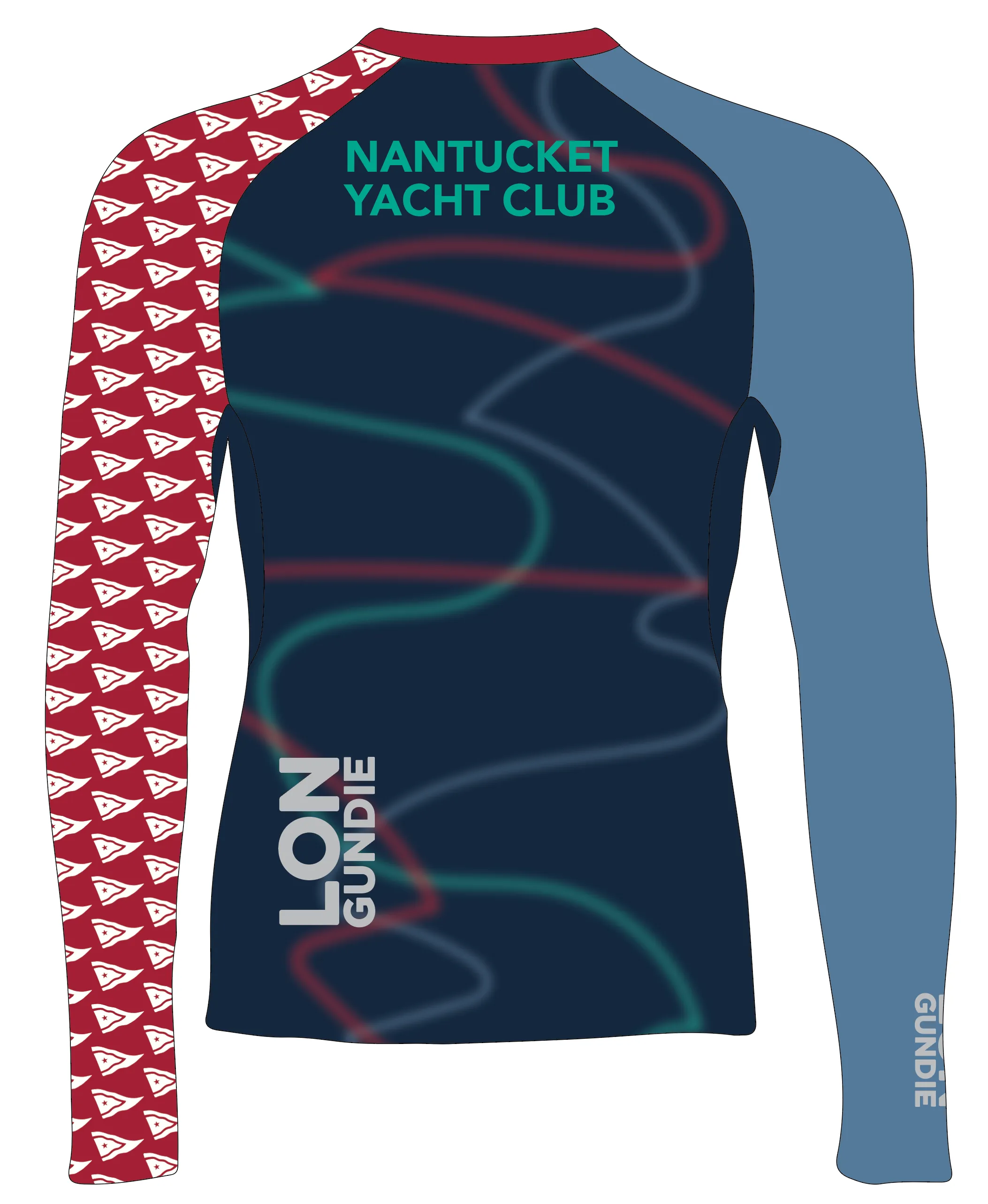 MEN T SHIRT TOP LOOSE FIT BLUE | NANTUCKET YACHT CLUB