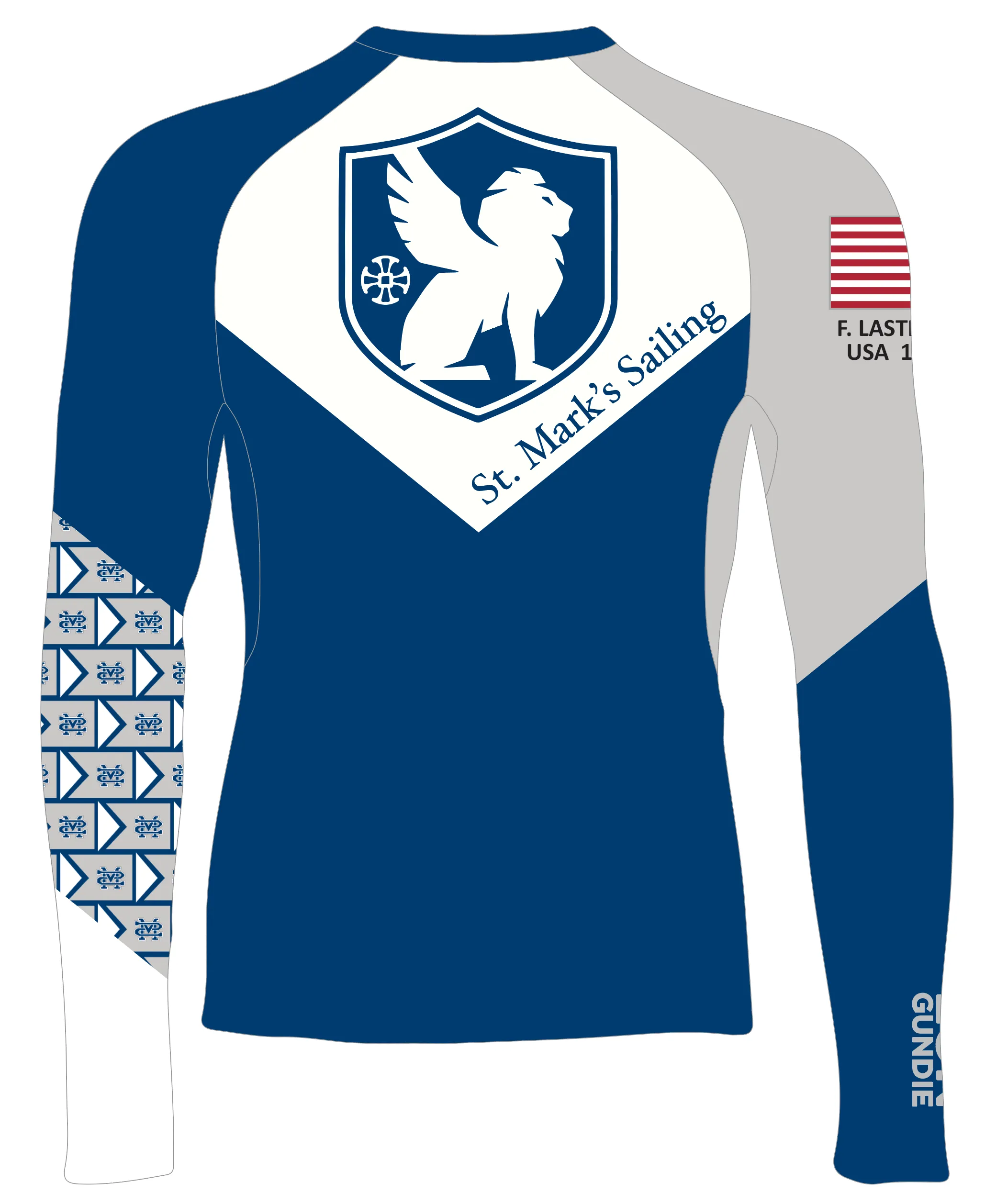 MEN T SHIRT TOP LOOSE FIT BLUE | SAINT MARK'S EPISCOPAL | PSNLZ'D