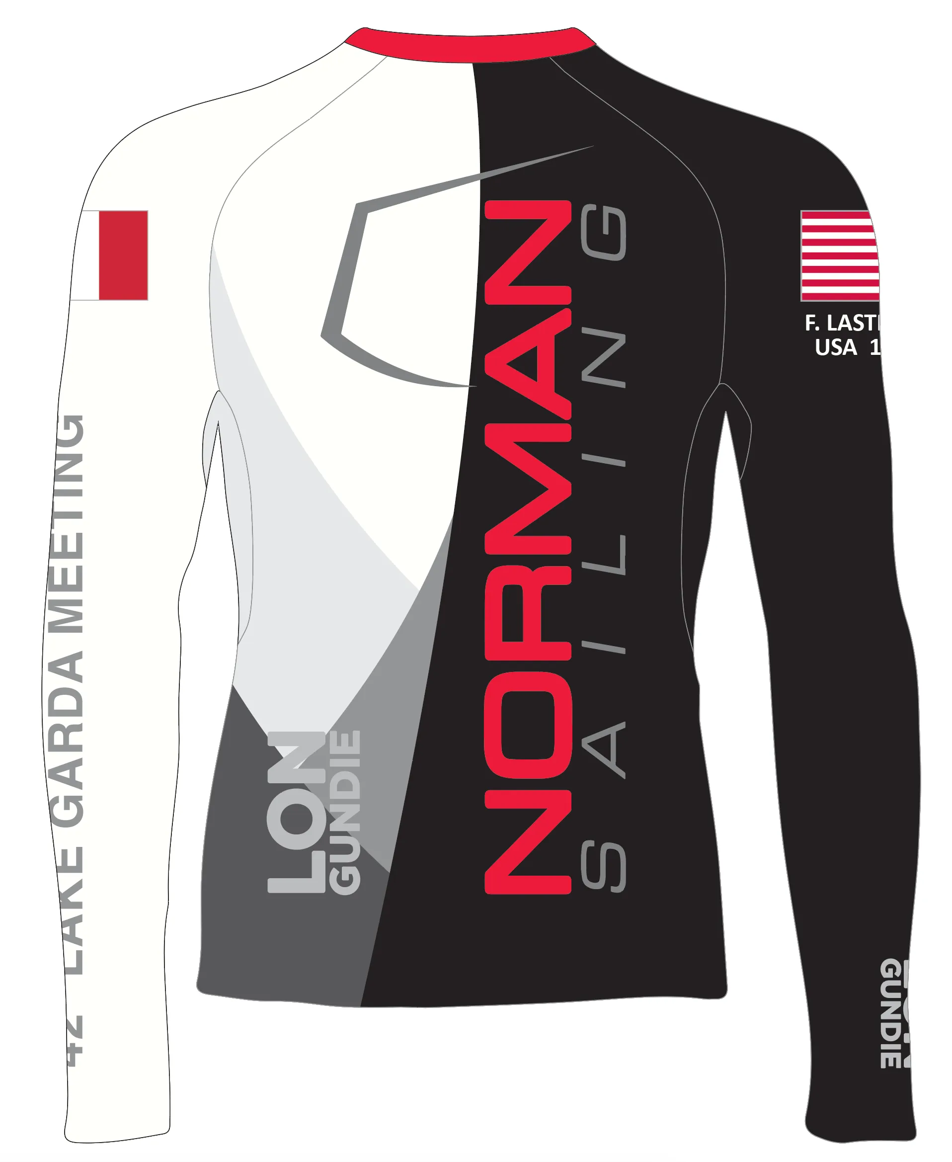 MEN TECH-TEE TOP LONG SLEEVE BLACK | NORMAN SAILING OPTI | PSNLZ'D