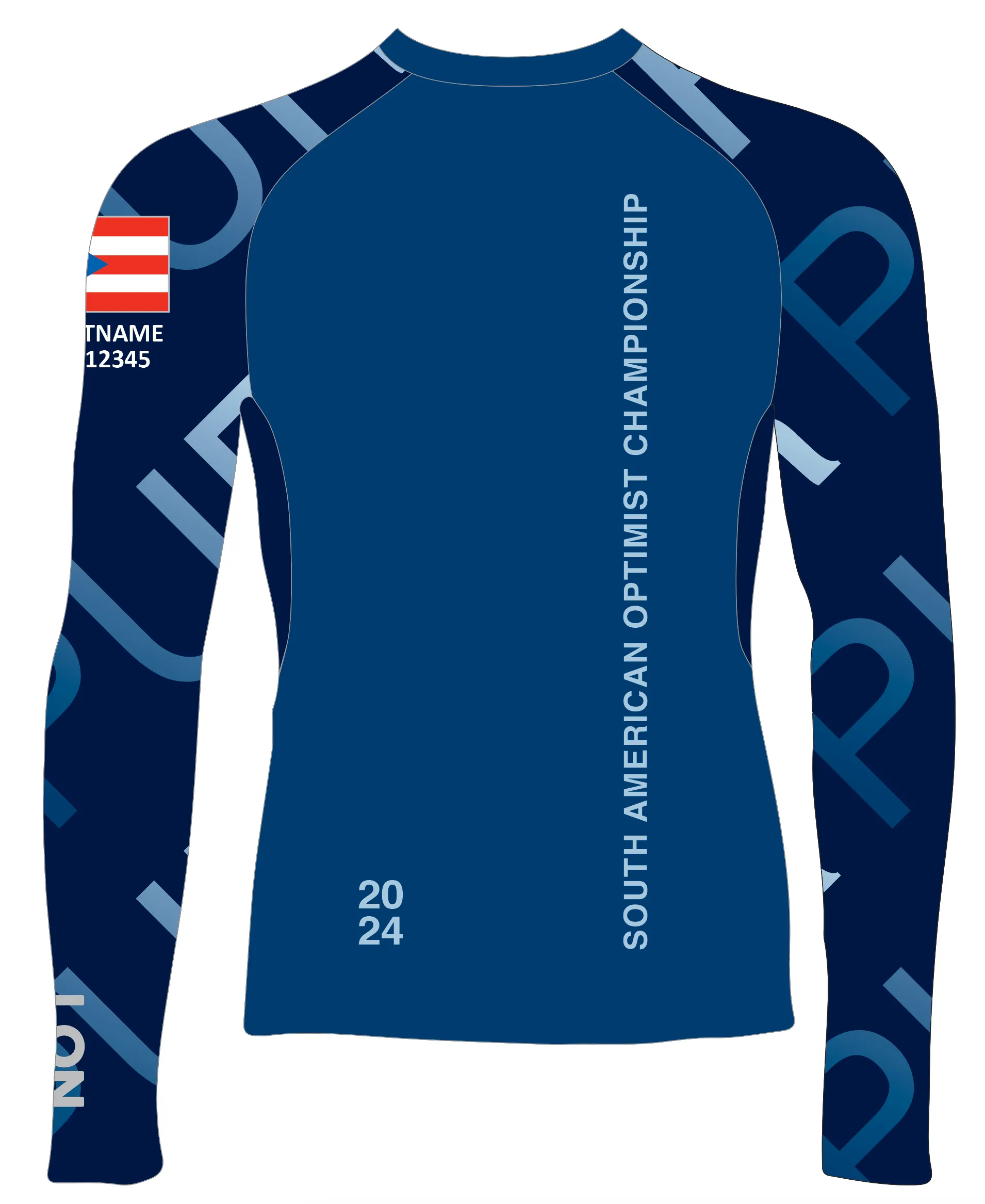 MEN TECH-TEE TOP LONG SLEEVE BLUE | PUERTO RICO - SAM | PSNLZ'D