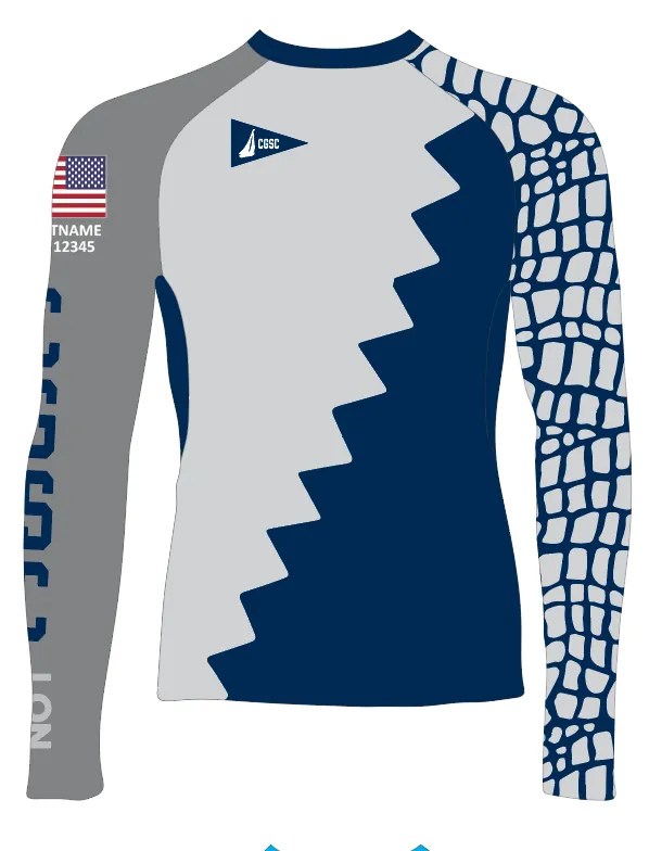 MEN TECH-TEE TOP LONG SLEEVE GRAY | COCONUT GROVE SAILING CLUB - ILCA | PSNLZ'D