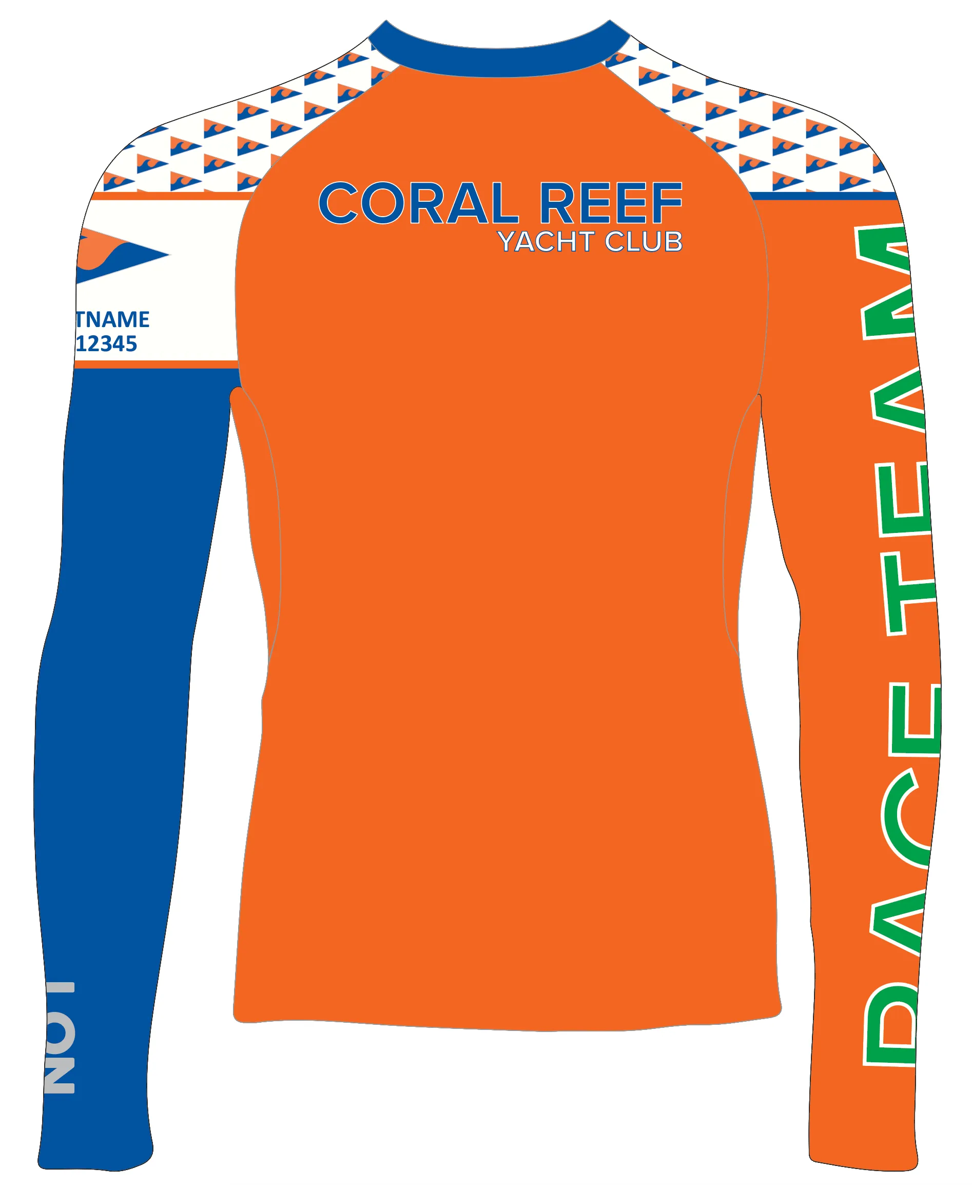 MEN TECH-TEE TOP LONG SLEEVE GREEN | CORAL REEF YACHT CLUB | PSNLZ'D