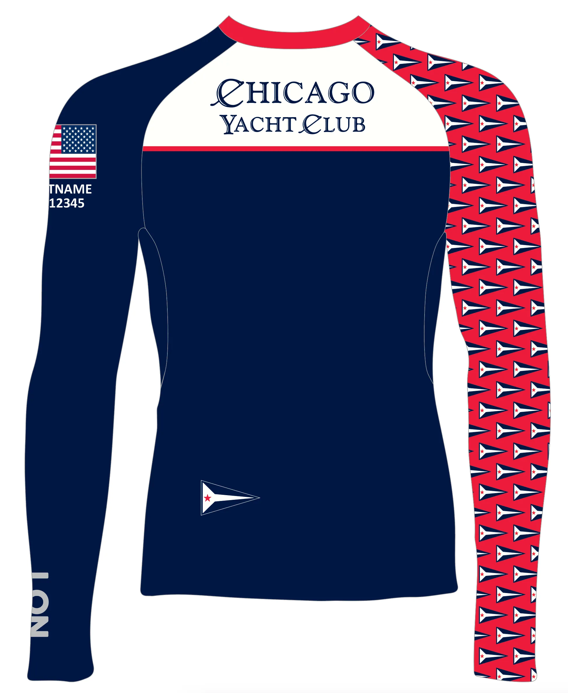 MEN TECH-TEE TOP LONG SLEEVE NAVY | CHICAGO YACHT CLUB | PSNLZ'D