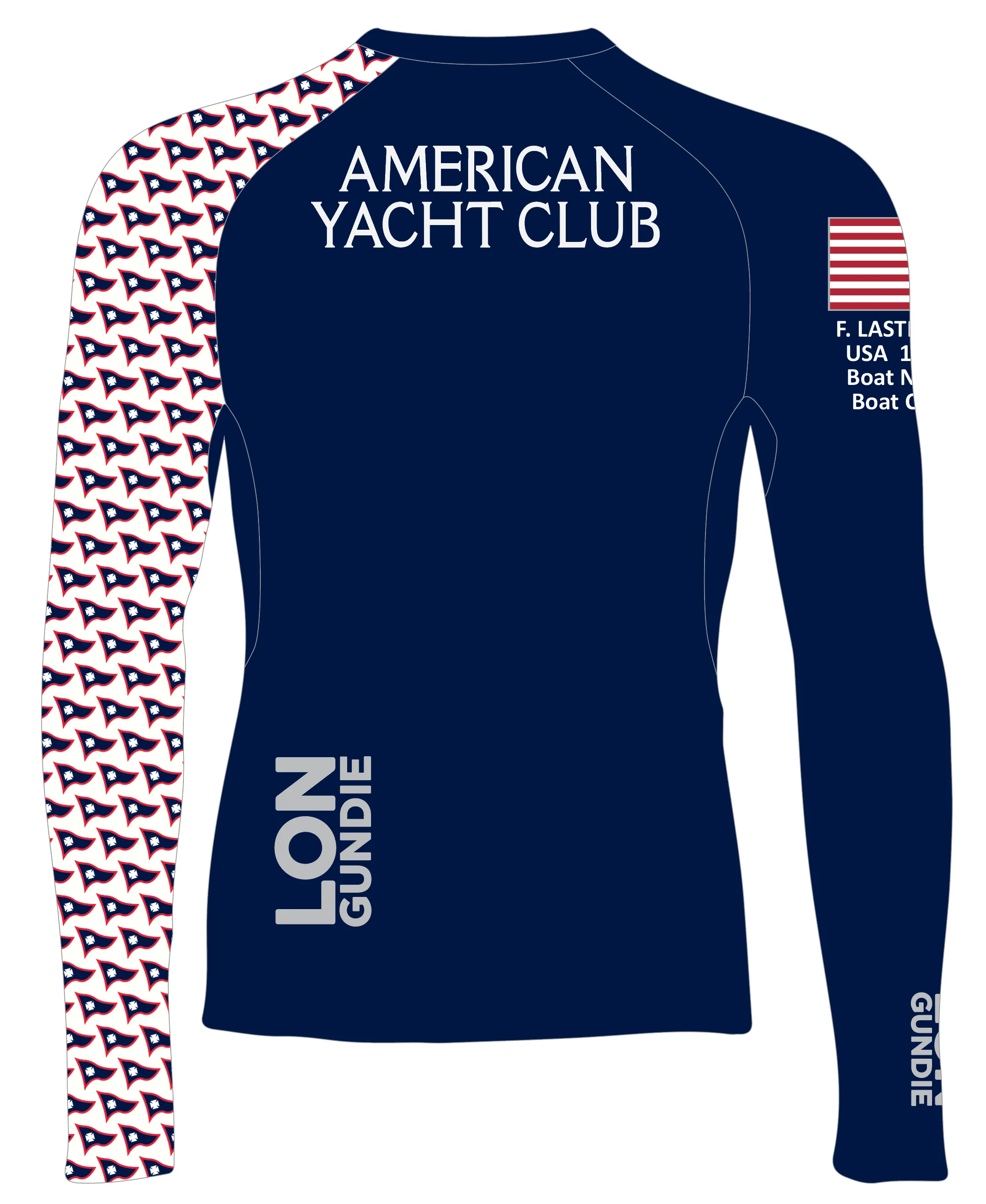 MEN TECH-TEE TOP LONG SLEEVE RED | AMERICAN YACHT CLUB | PSNLZ'D