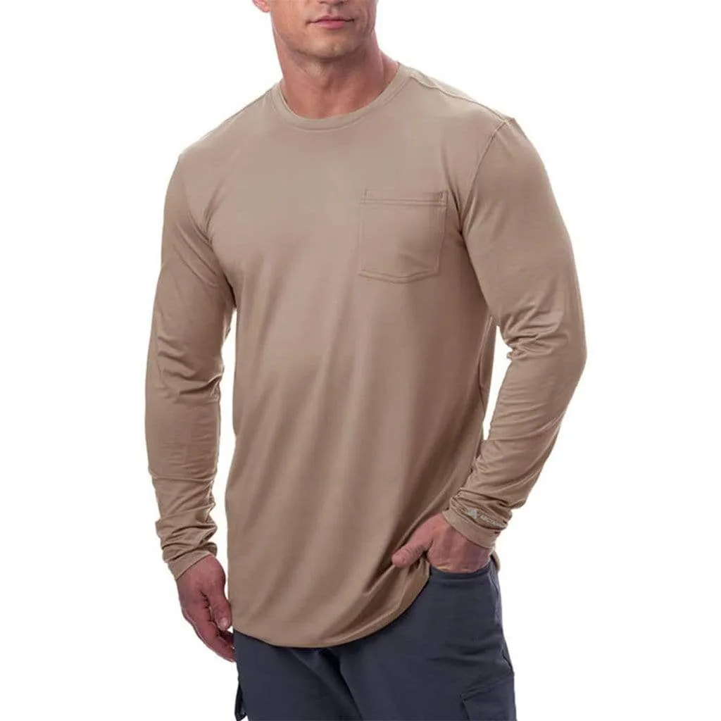 Men's Cooling Pocket Workwear Long Sleeve T-Shirt - CLOSEOUT