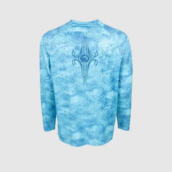 Men's Fish Heads Sublimated Long Sleeve Crew