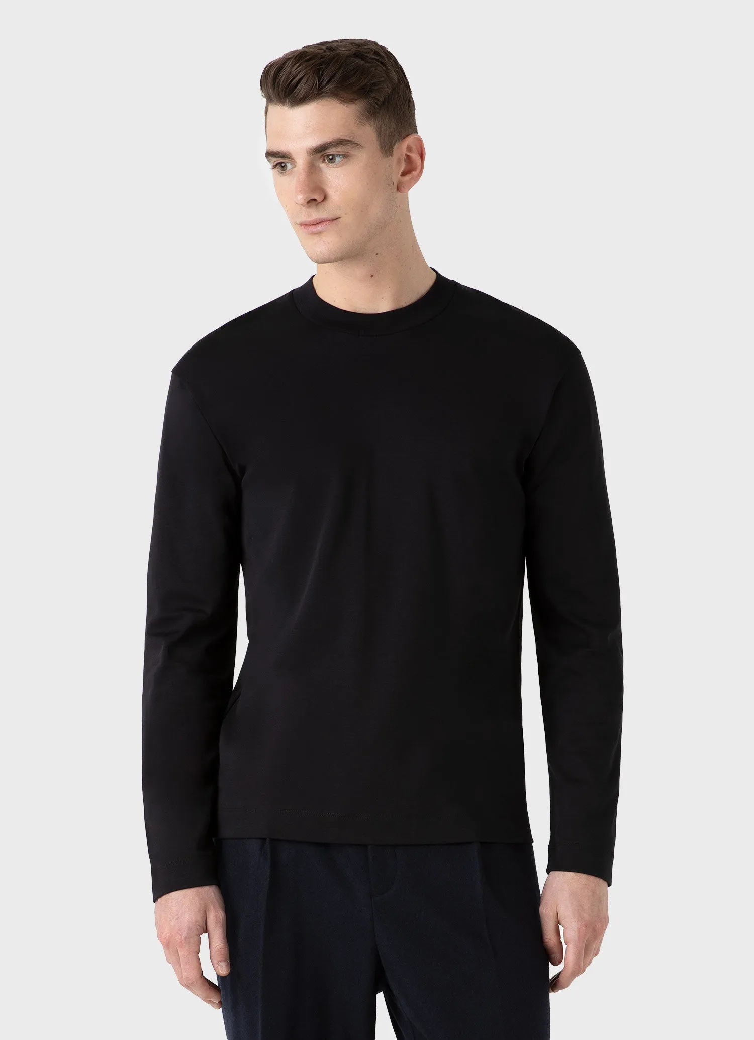 Men's Long Sleeve Heavyweight T-shirt in Black