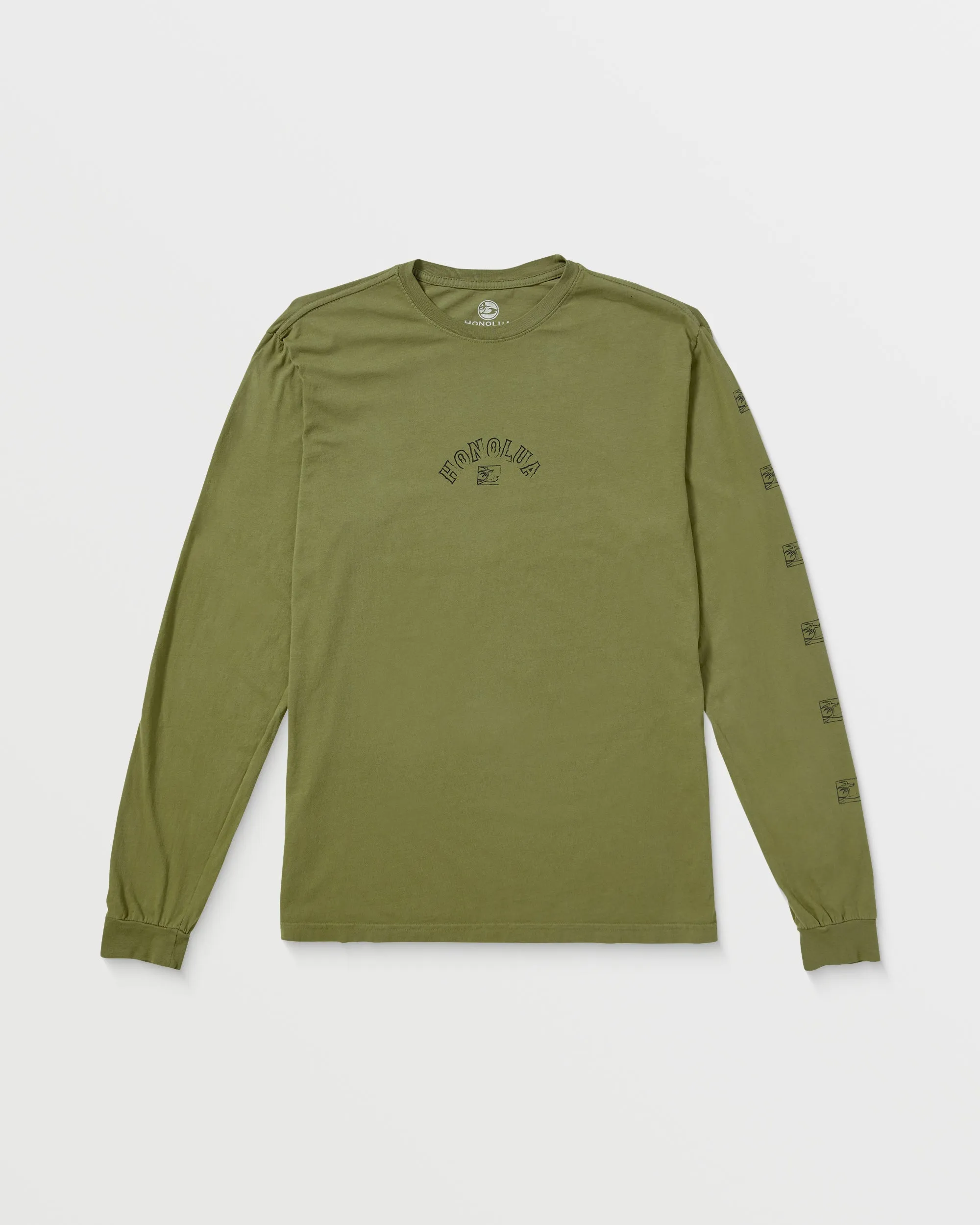 Mens Mauna Loa Long Sleeve Tee - Military