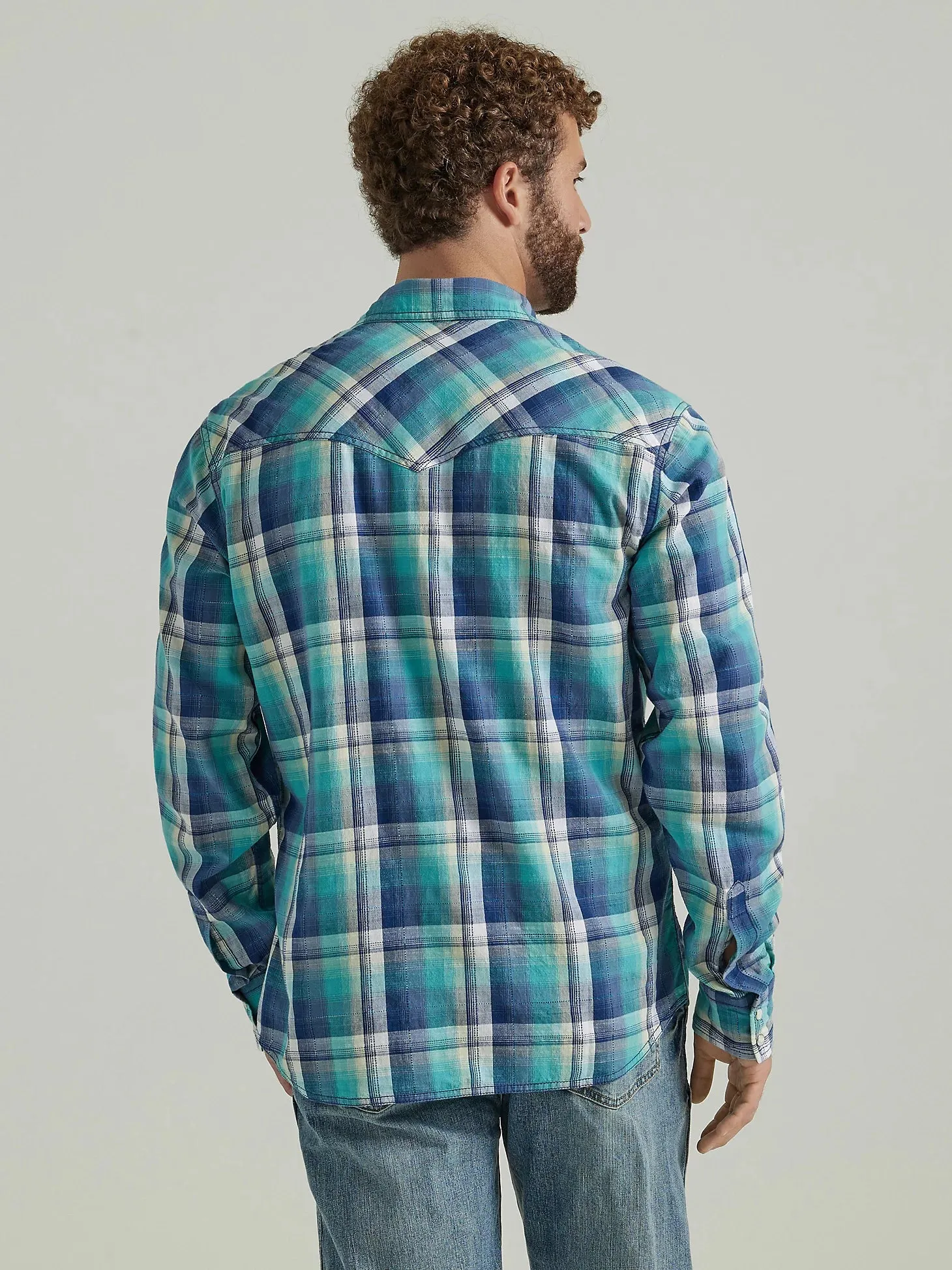 MEN'S WRANGLER RETRO® OCEAN PLAID