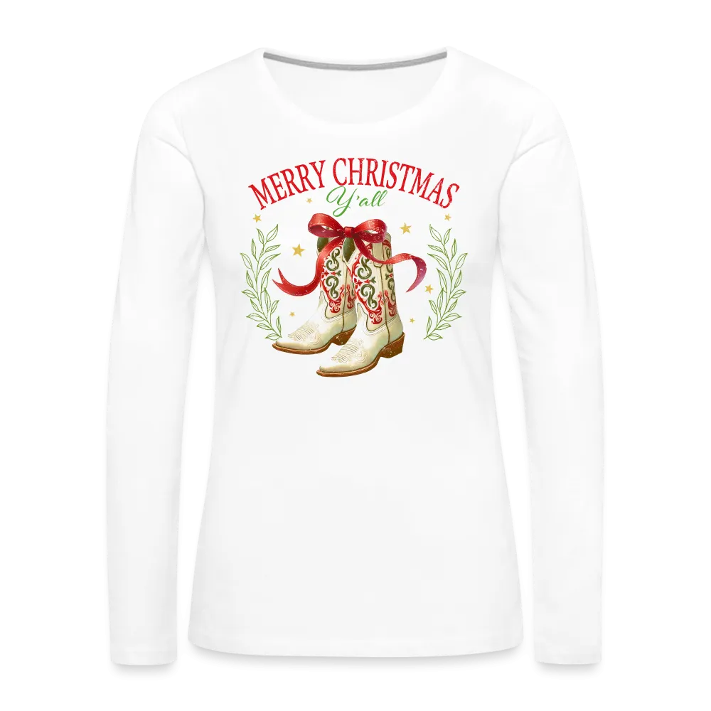 Merry Christmas Y'all Women's Premium Long Sleeve T-Shirt