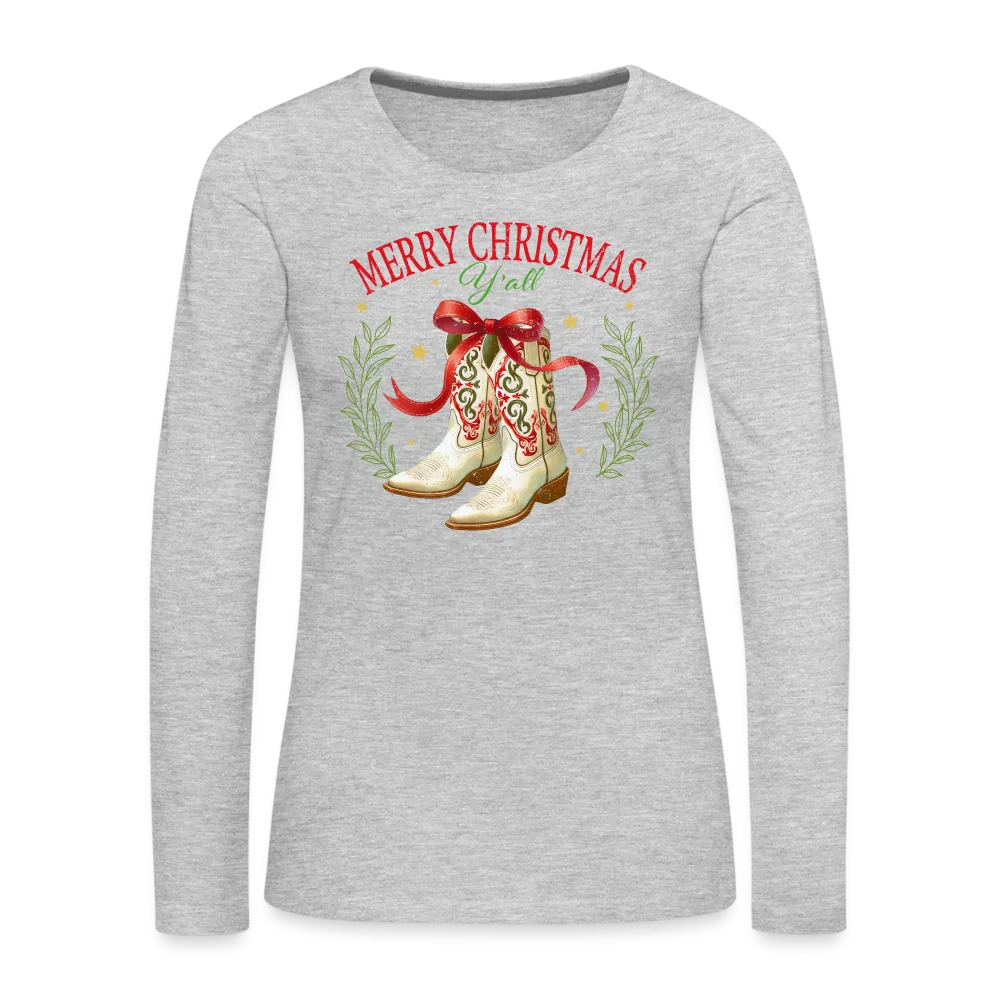 Merry Christmas Y'all Women's Premium Long Sleeve T-Shirt