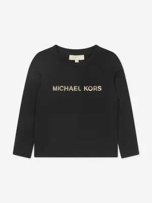 Michael Kors Girls Long Sleeve Logo T-Shirt