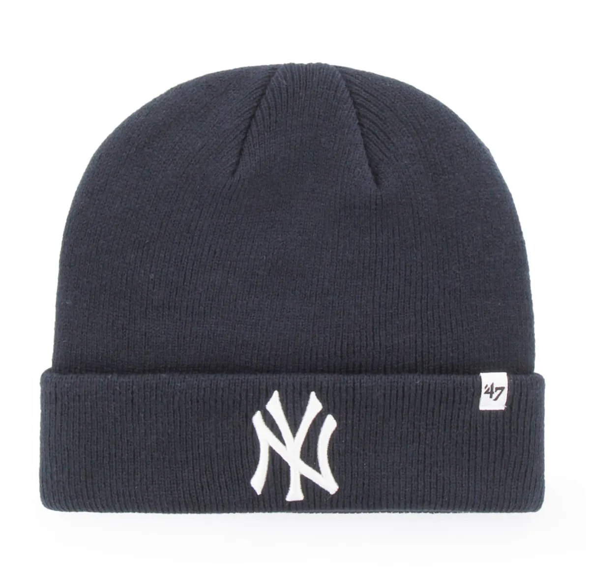 MLB- RAISED CUFF KNIT HAT (BLACK/WHITE)