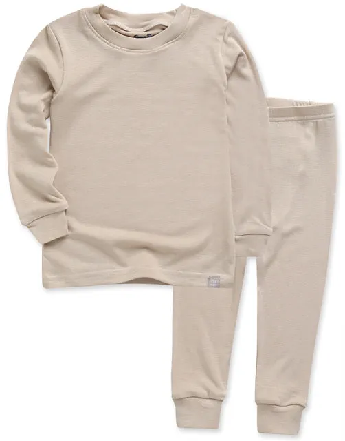 Modal Long Sleeve Pajama (Beige/Dark Brown/Grey/Charcoal/Black)