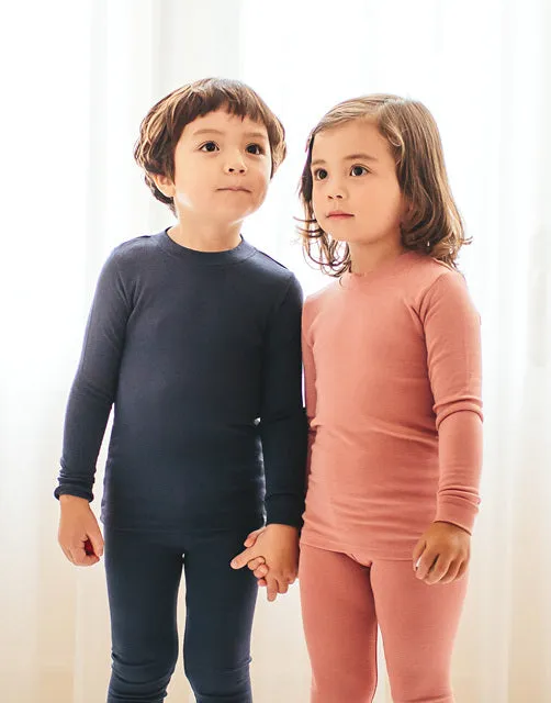 Modal Long Sleeve Pajama (Milk Pink/Purple Pink/Dark Pink)