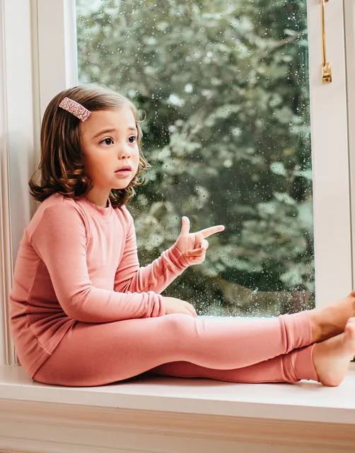 Modal Long Sleeve Pajama (Milk Pink/Purple Pink/Dark Pink)