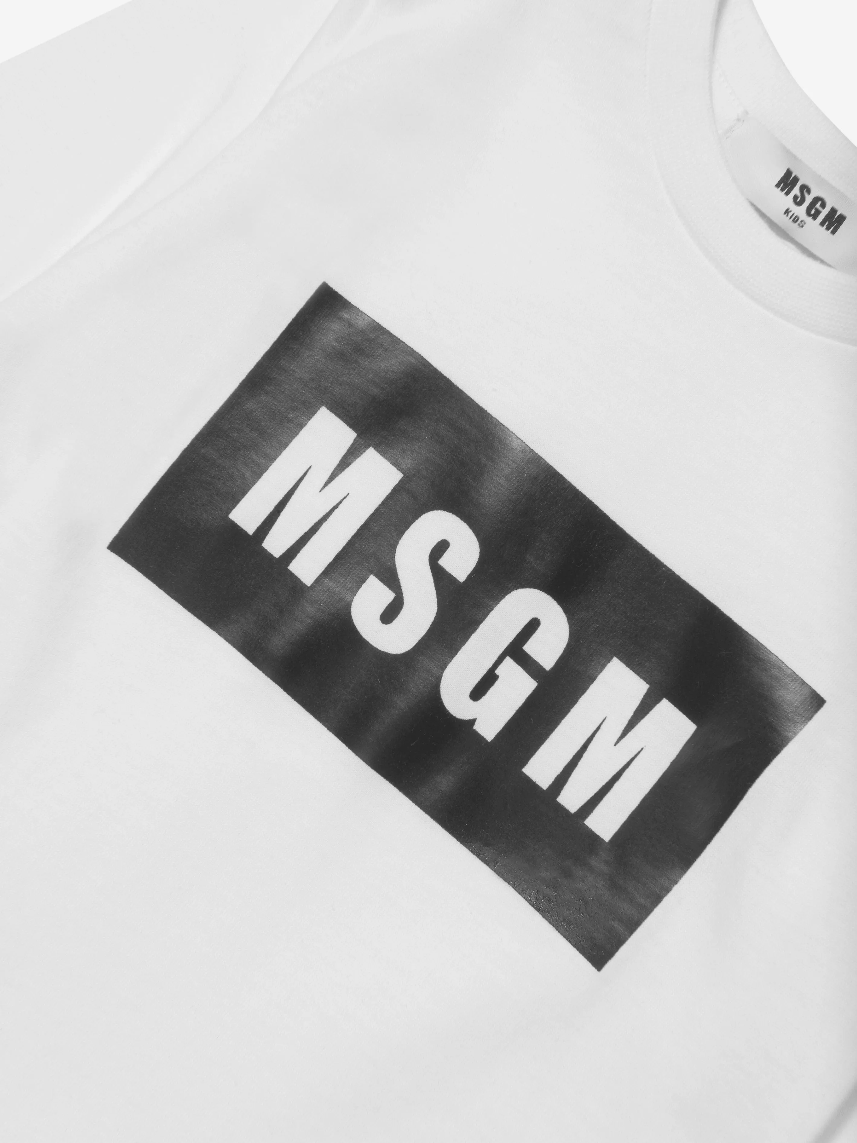 MSGM Baby Long Sleeve Logo Print T-Shirt