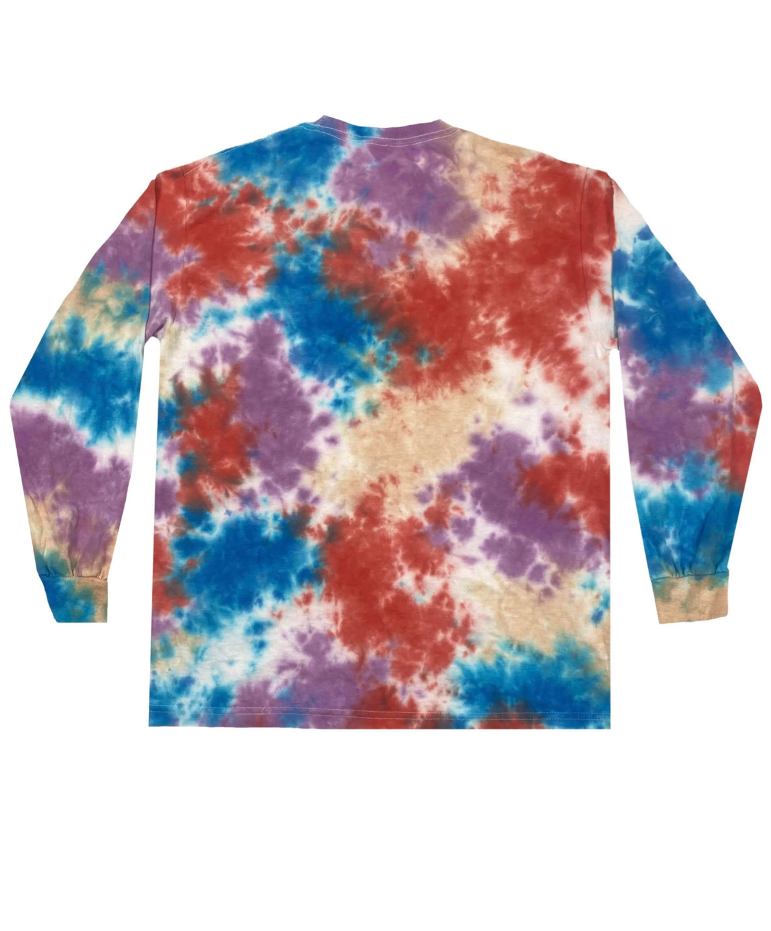 Multicolor Blotchy Tie Dye Long Sleeve T-Shirt 1