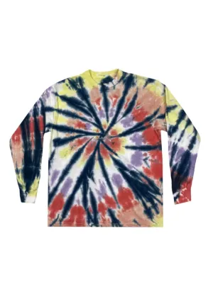 Multicolor Spiral Tie Dye Long Sleeve T-Shirt 1