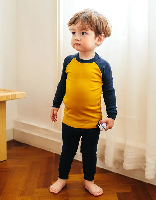 Mustard & Blue Modal Raglan Long Sleeve Pajama