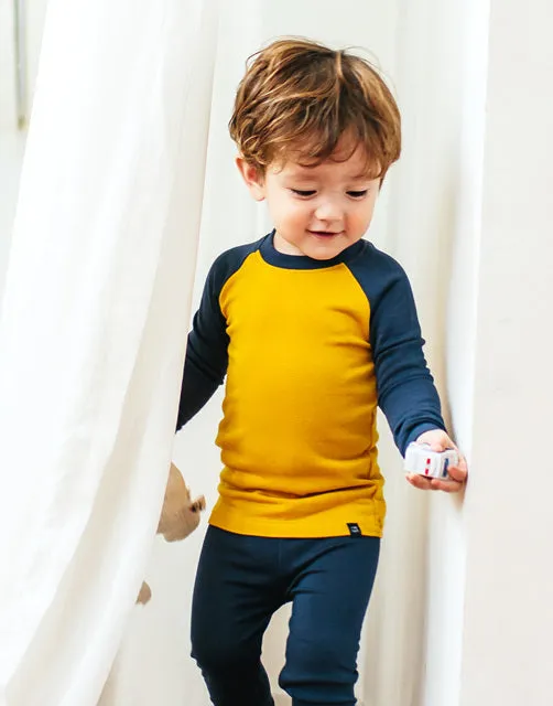 Mustard & Blue Modal Raglan Long Sleeve Pajama