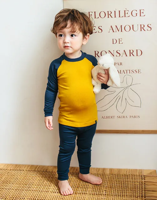 Mustard & Blue Modal Raglan Long Sleeve Pajama