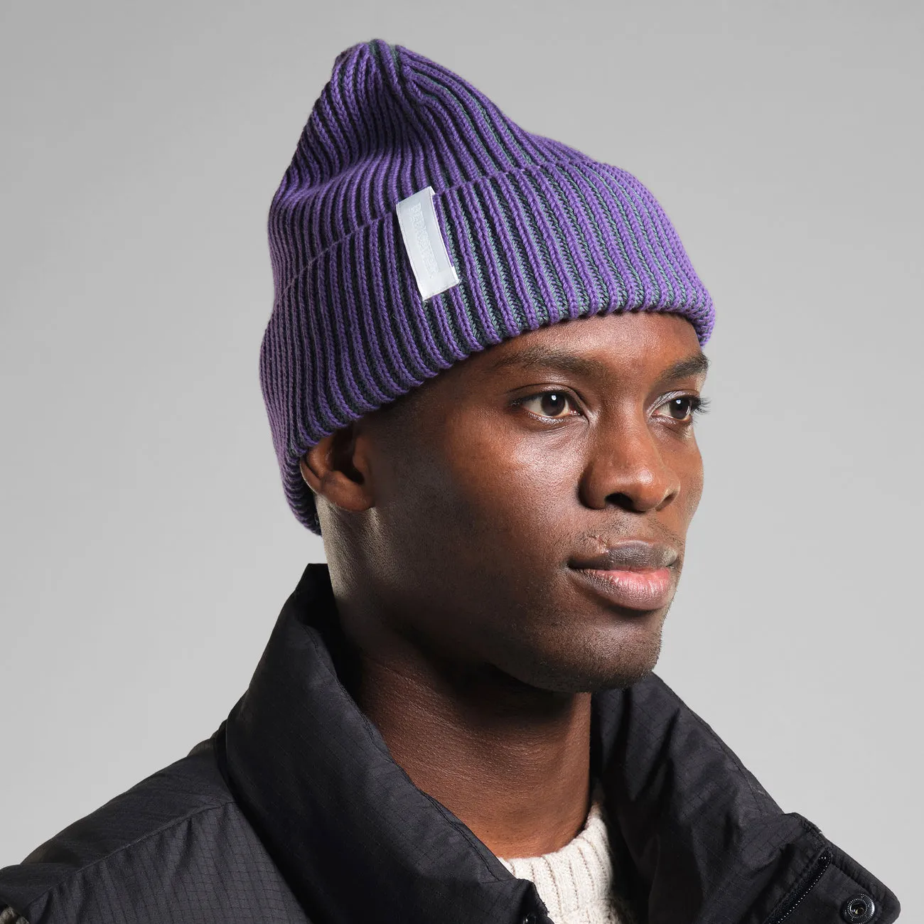 Narvik Brioche Beanie - Purple/Green