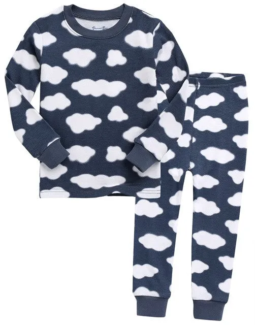 Navy Cloud Modal Long Sleeve Pajama