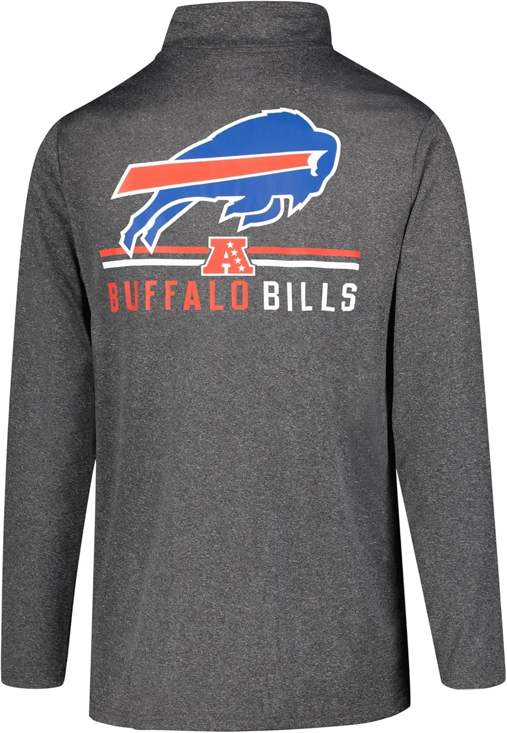 NFL Official Adults Super Soft Quarter Zip Long Sleeve T-Shirt - Unisex|Buffalo Bills