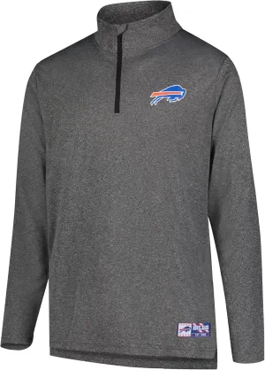 NFL Official Adults Super Soft Quarter Zip Long Sleeve T-Shirt - Unisex|Buffalo Bills