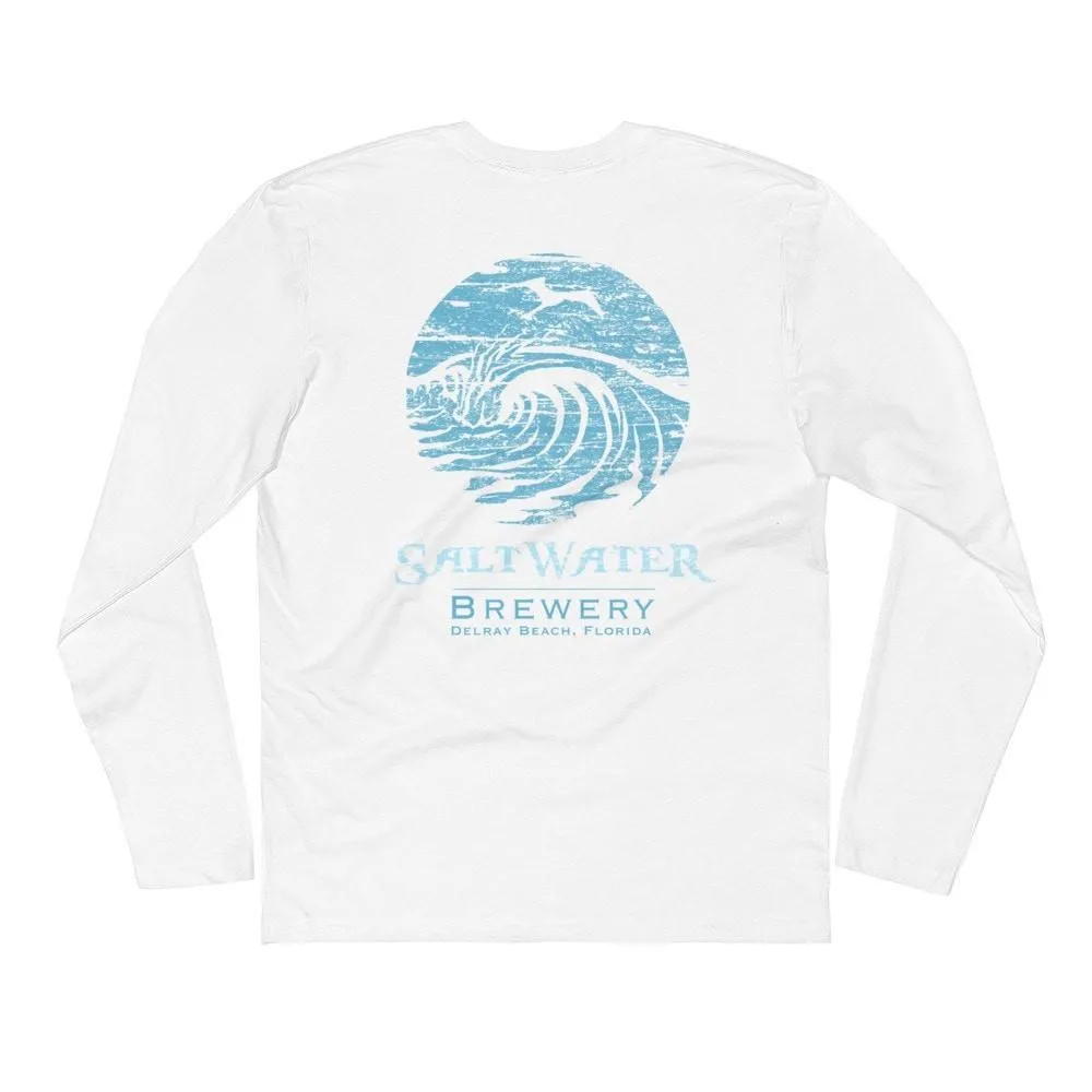 Ocean Blue Logo - Long Sleeve Fitted Crew