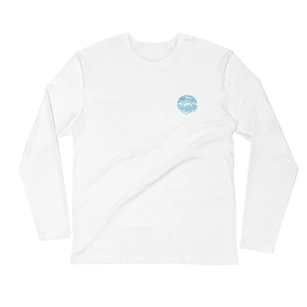 Ocean Blue Logo - Long Sleeve Fitted Crew