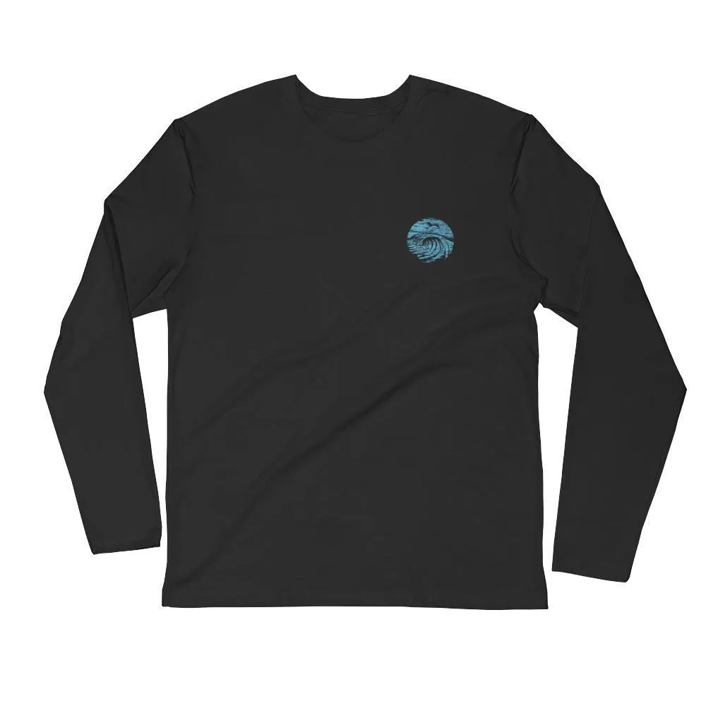 Ocean Blue Logo - Long Sleeve Fitted Crew