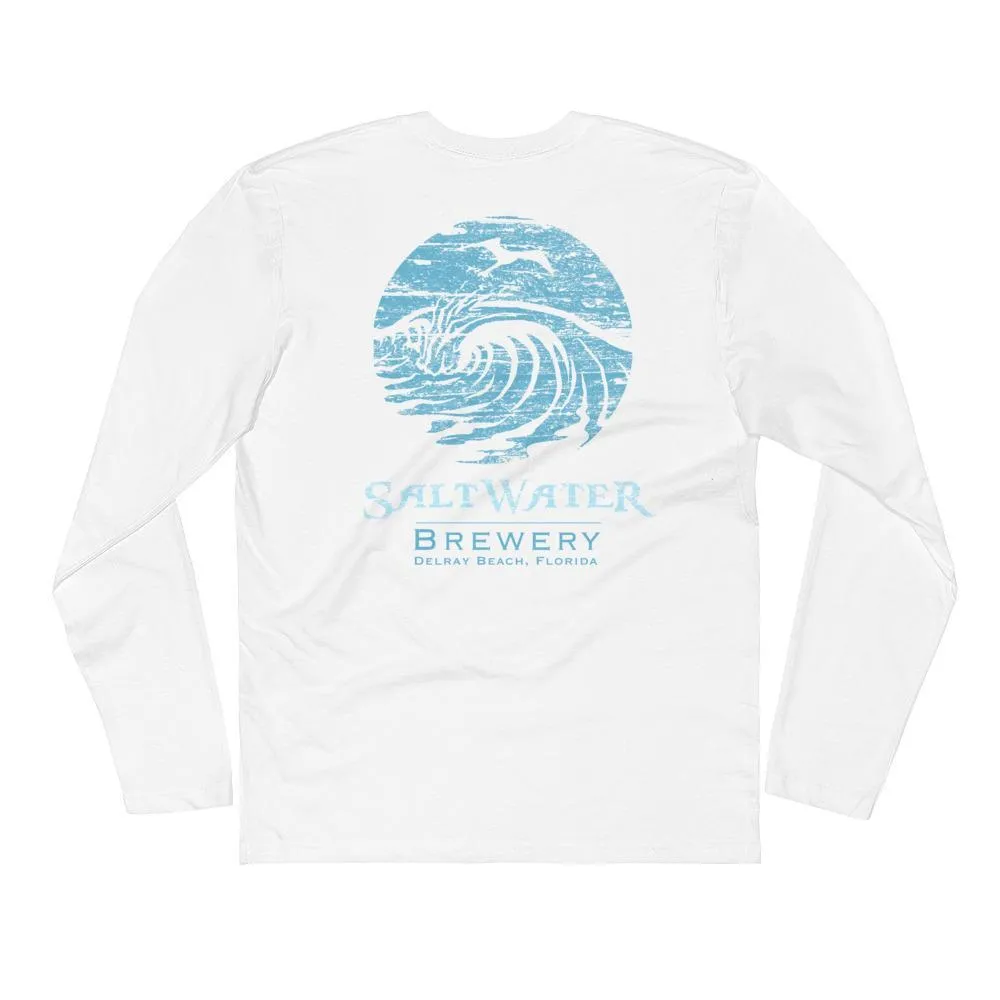 Ocean Blue Logo - Long Sleeve Fitted Crew