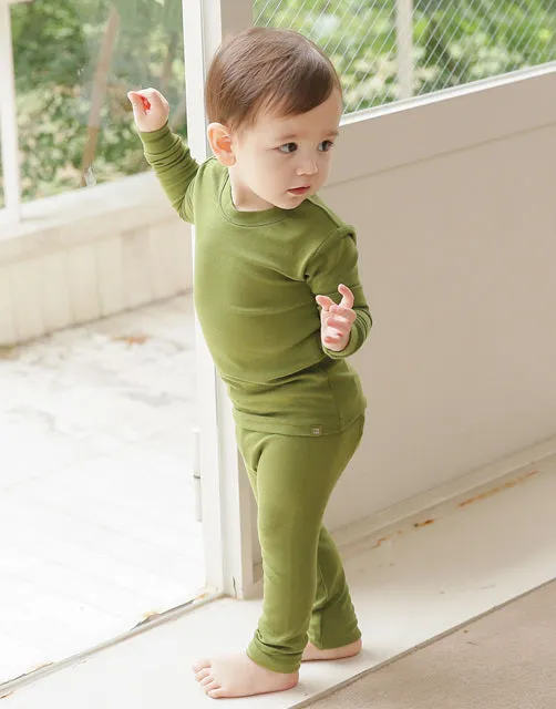 Olive Modal Long Sleeve Pajama