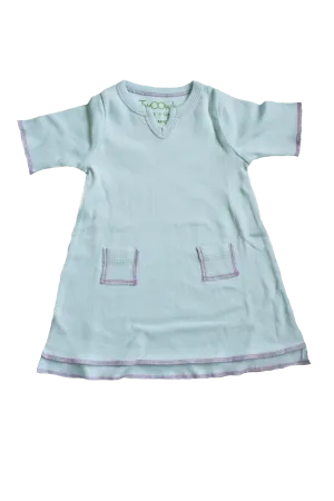 Organic Blue Baby Tunic Pocket Dress