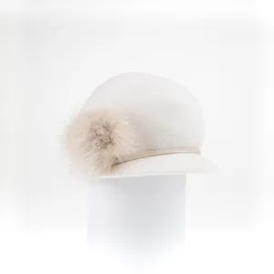 OSANNA - ORMOS CAP WITH SWAROVSKI SIDE POM FUR