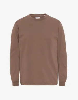 Oversized Organic LS T-shirt - Sahara Camel